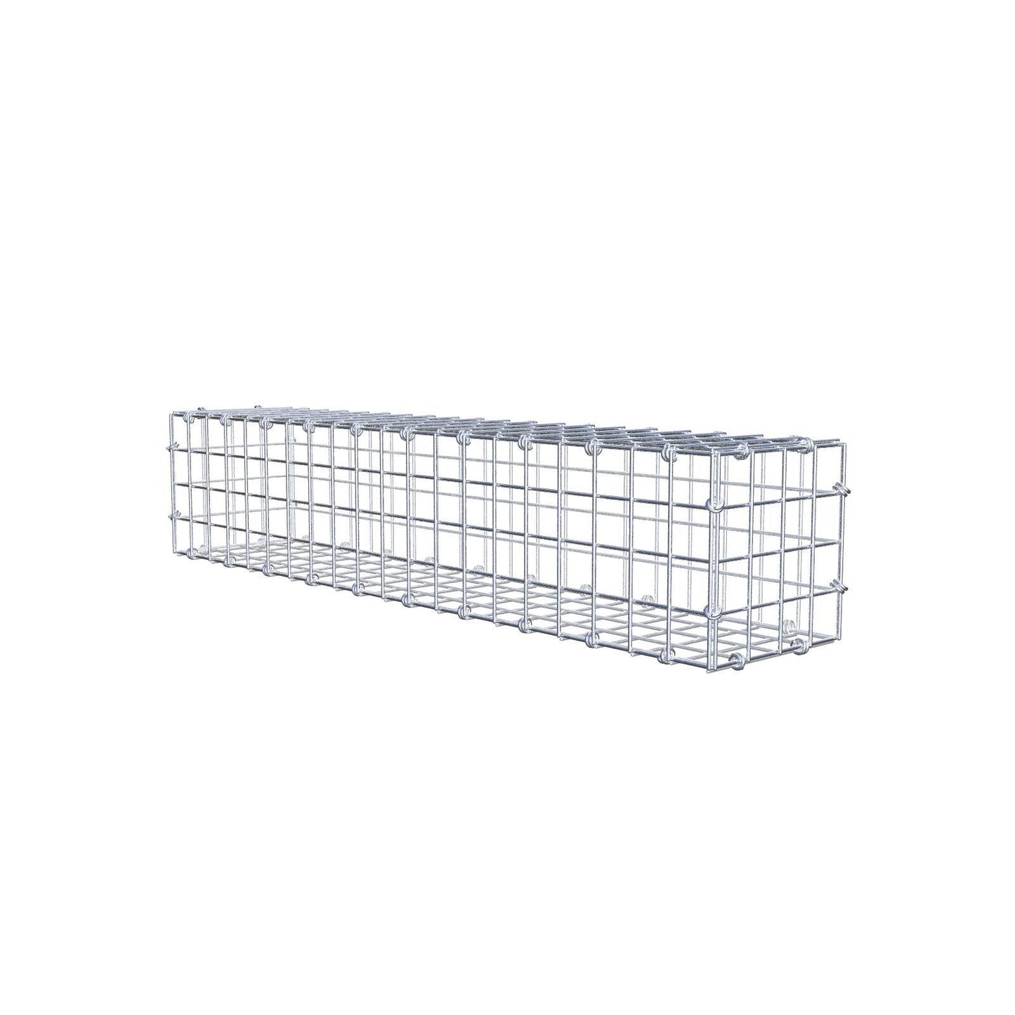 Gabião 100 cm x 20 cm x 20 cm (C x A x P), malhagem 5 x 5 cm, anel espiral