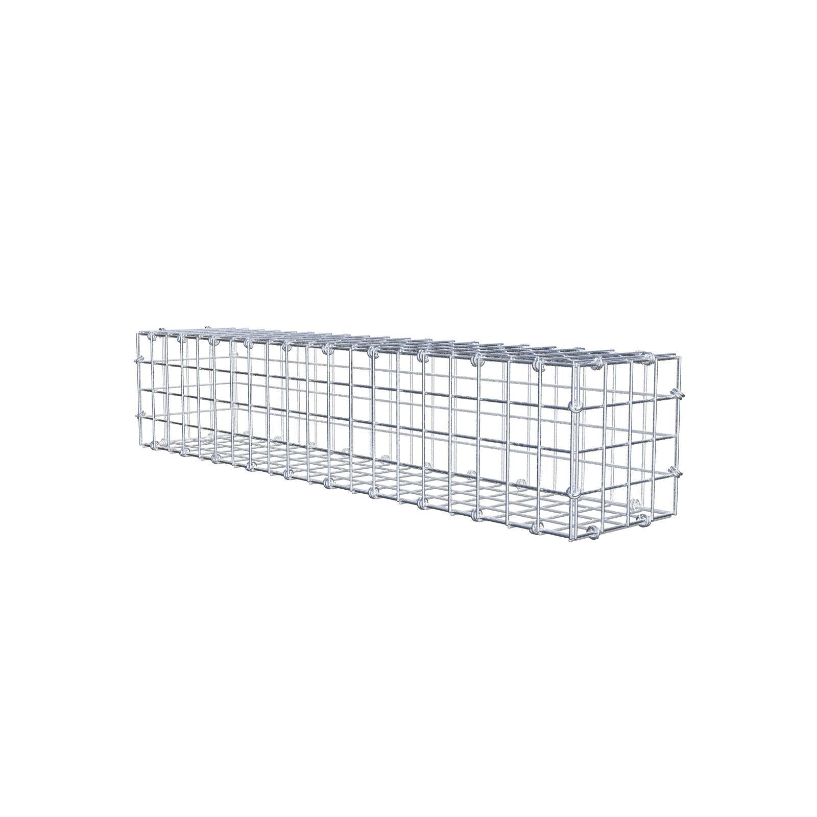 Gabião 100 cm x 20 cm x 20 cm (C x A x P), malhagem 5 x 5 cm, anel espiral