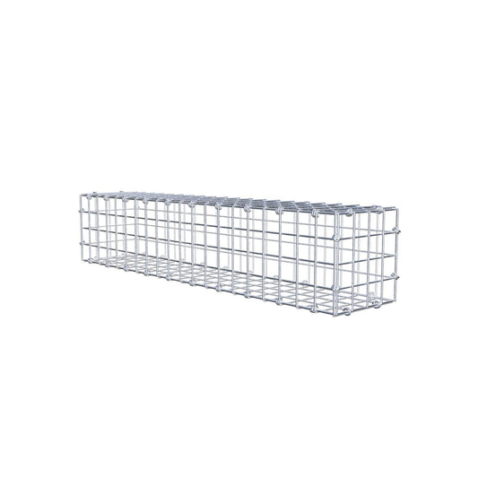 Gabione 100 cm x 20 cm x 20 cm (L x H x T), Maschenweite 5 x 5 cm, Spiralring