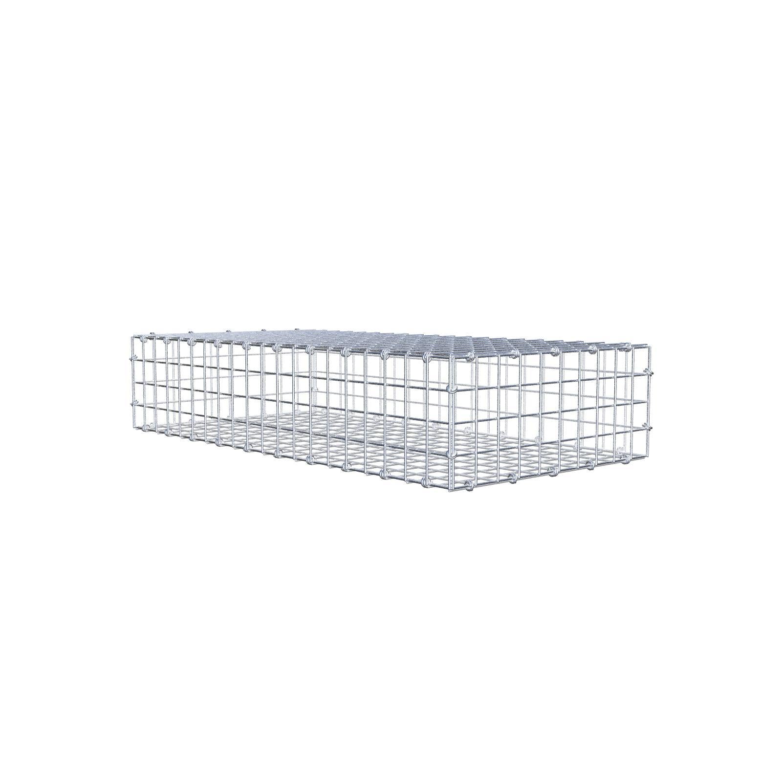 Gabião 100 cm x 20 cm x 50 cm (C x A x P), malhagem 5 x 5 cm, anel espiral
