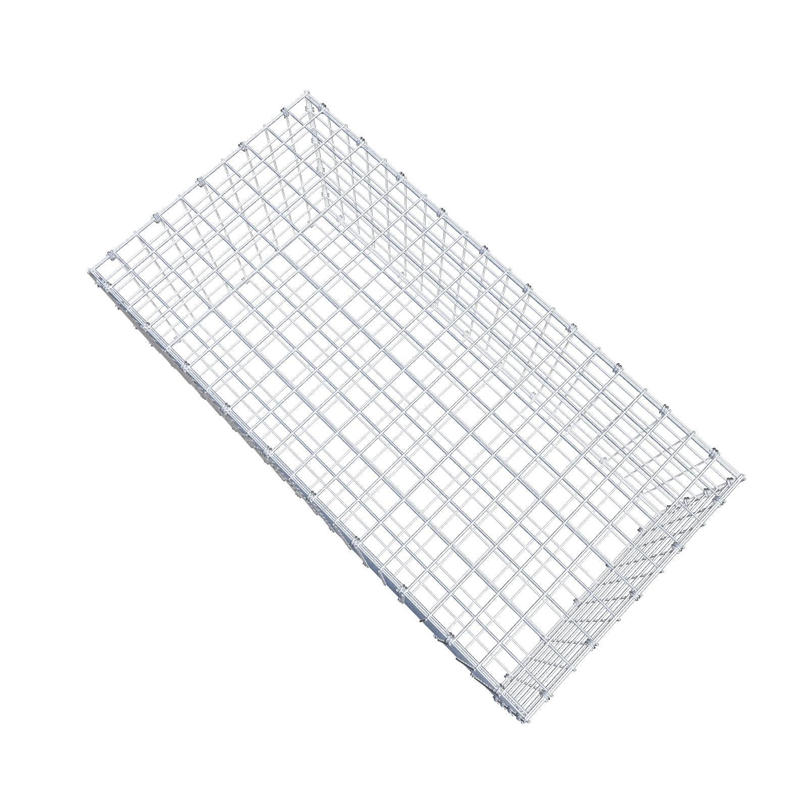 Gabbione 100 cm x 40 cm x 50 cm (L x H x P), maglia 5 x 5 cm, anello a spirale