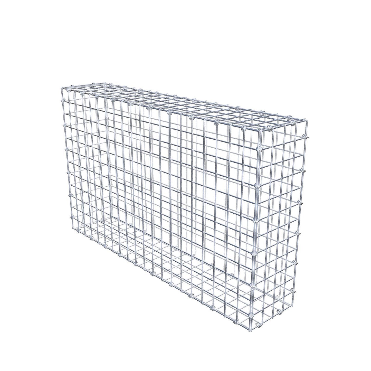 Gabion 100 cm x 60 cm x 20 cm (L x H x D), maskestørrelse 5 x 5 cm, spiralring