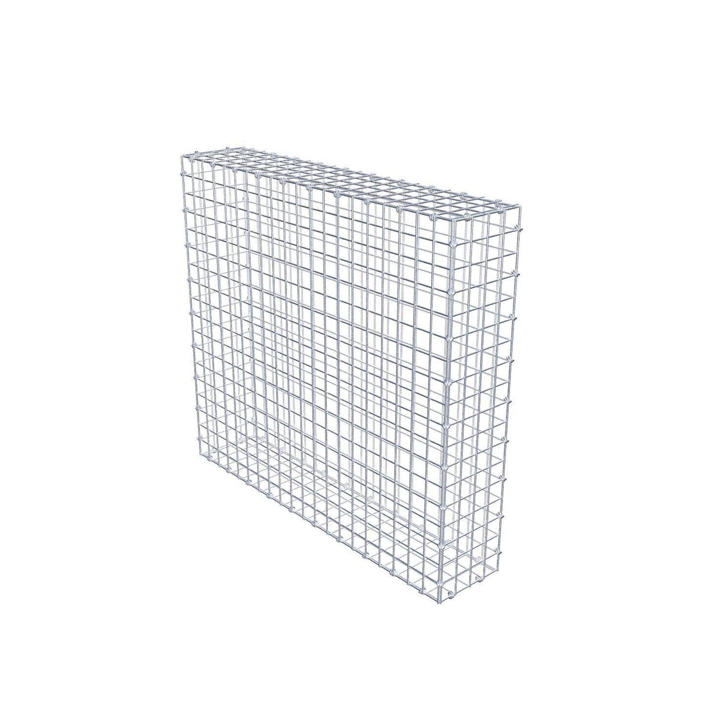 Gabion 100 cm x 90 cm x 20 cm (L x H x D), maskestørrelse 5 x 5 cm, spiralring