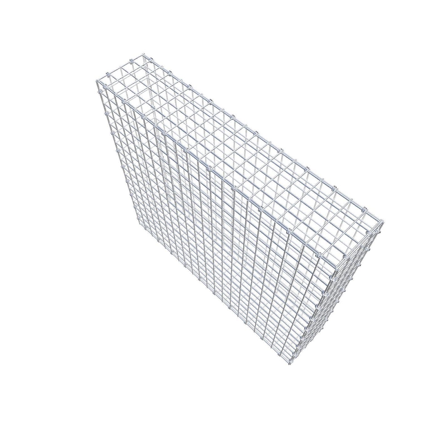Gabion 100 cm x 90 cm x 20 cm (L x H x D), maskestørrelse 5 x 5 cm, spiralring