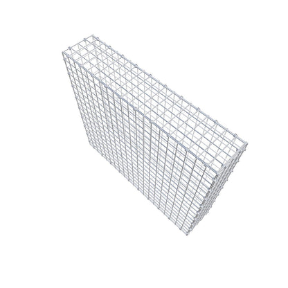 Gabion 100 cm x 90 cm x 20 cm (L x H x D), maskestørrelse 5 x 5 cm, spiralring