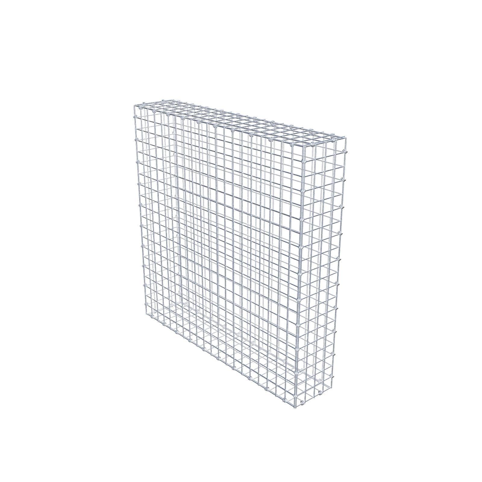 Schanskorf 100 cm x 100 cm x 20 cm (L x H x D), maaswijdte 5 x 5 cm, spiraalring