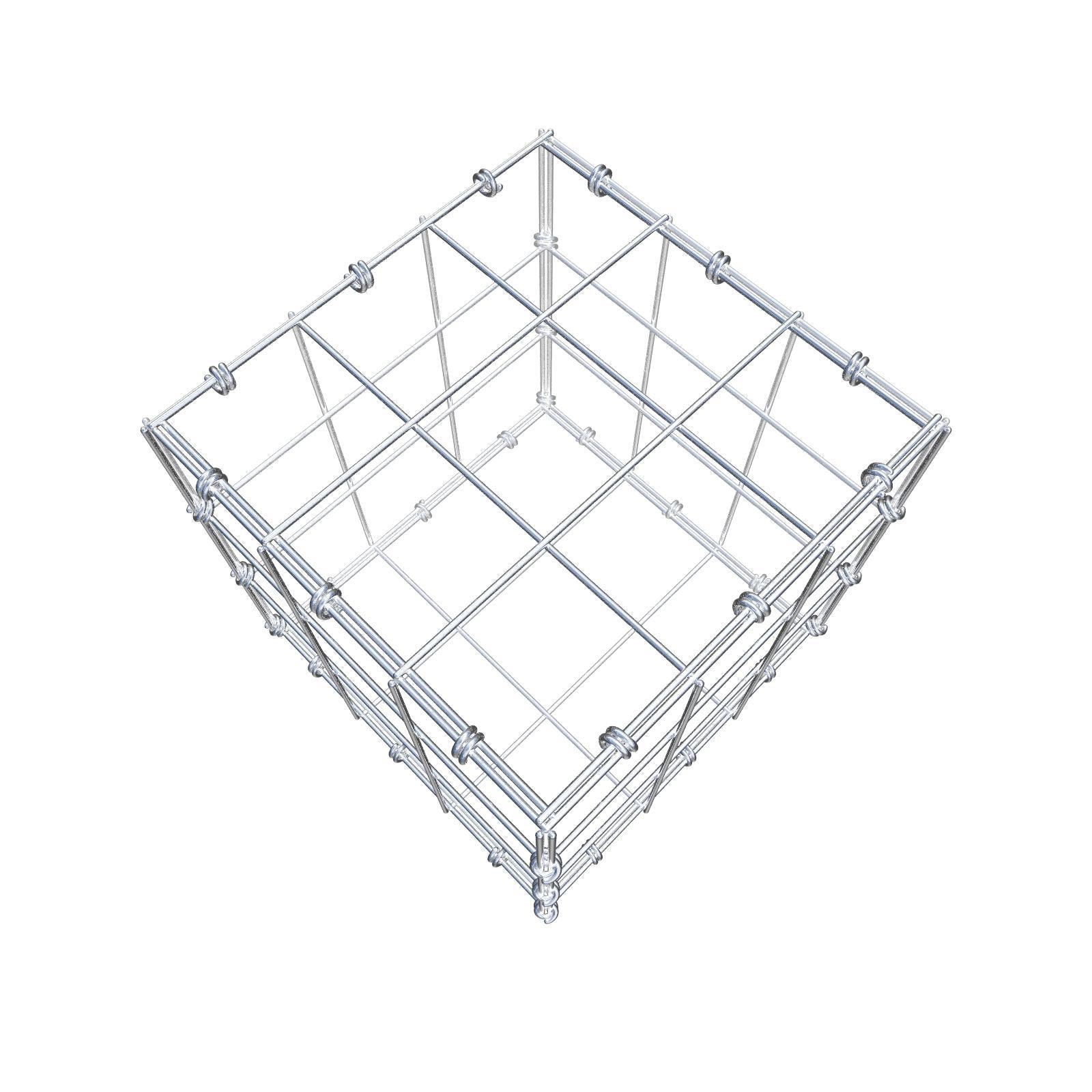 Schanskorf 30 cm x 30 cm x 30 cm (L x H x D), maaswijdte 10 x 10 cm, spiraalring
