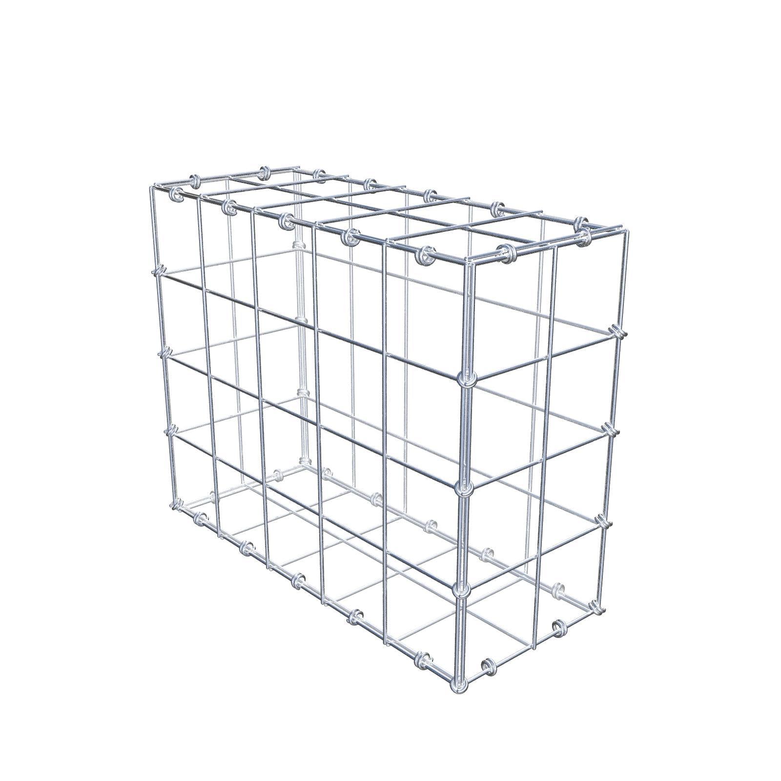 Gabbione 50 cm x 40 cm x 20 cm (L x H x P), maglia 10 x 10 cm, anello a spirale