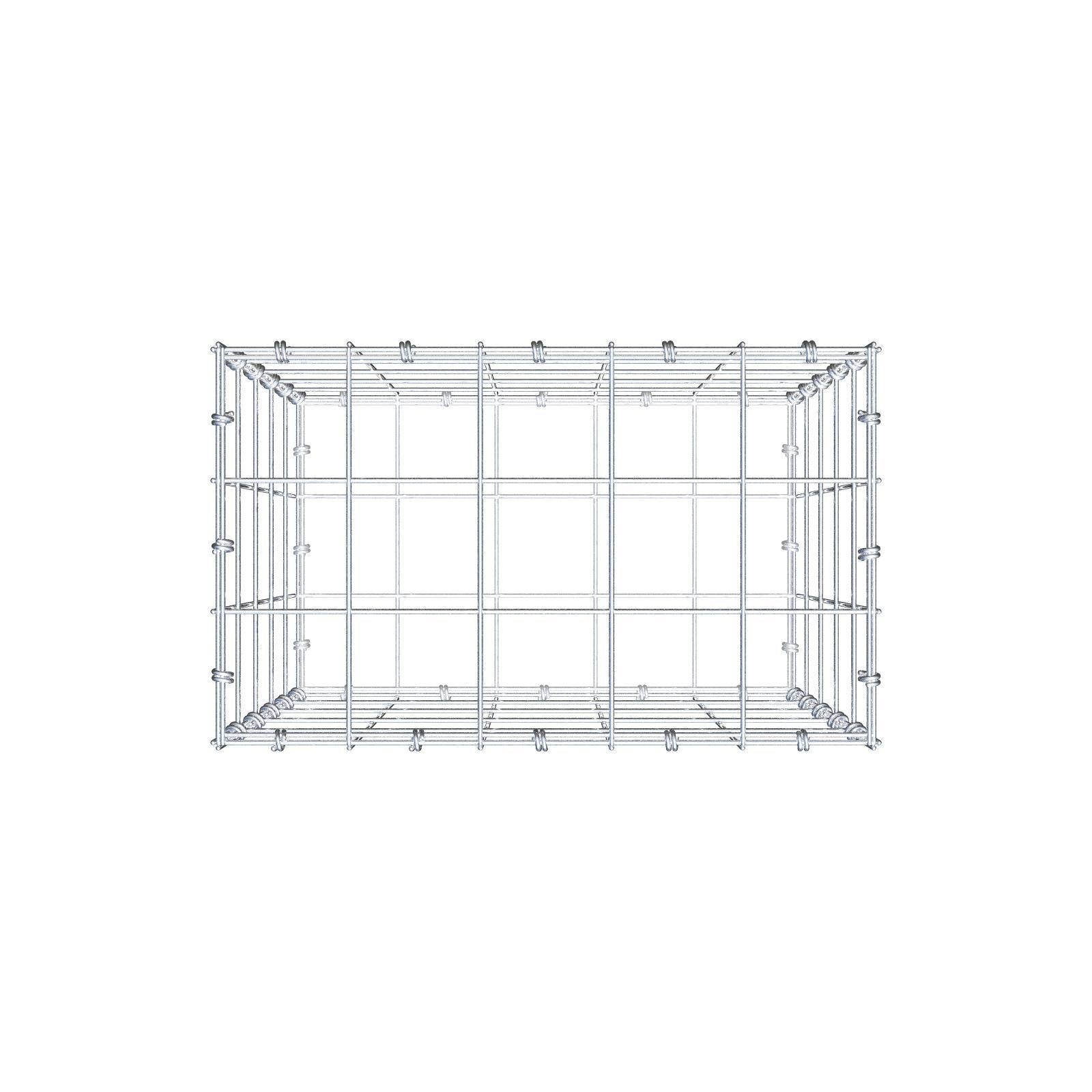 Gabião 50 cm x 50 cm x 30 cm (C x A x P), malhagem 10 x 10 cm, anel espiral