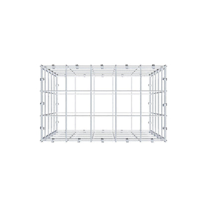 Gabbione 50 cm x 50 cm x 30 cm (L x H x P), maglia 10 x 10 cm, anello a spirale