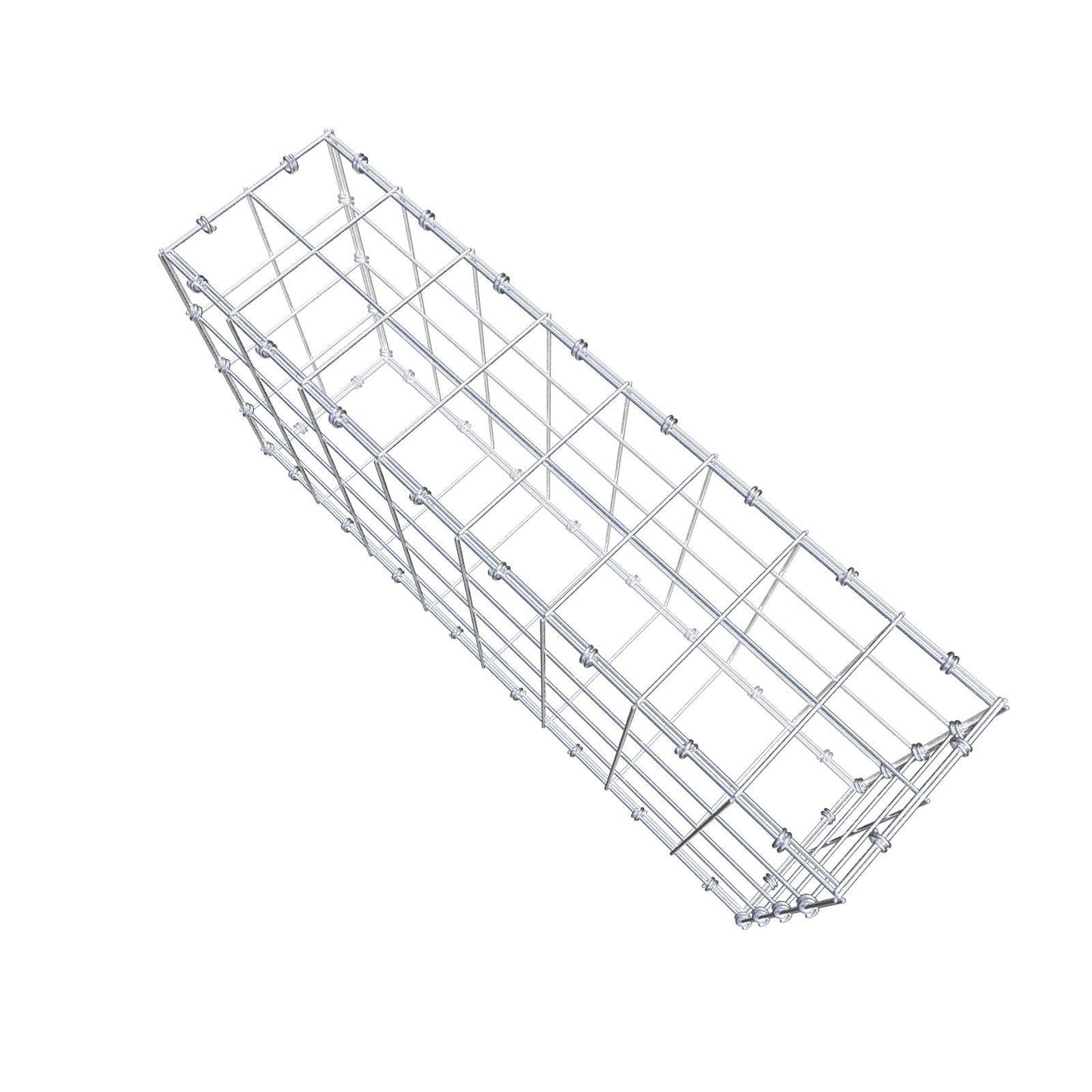 Gabion 80 cm x 40 cm x 20 cm (L x H x P), mailles 10 x 10 cm, anneau en spirale