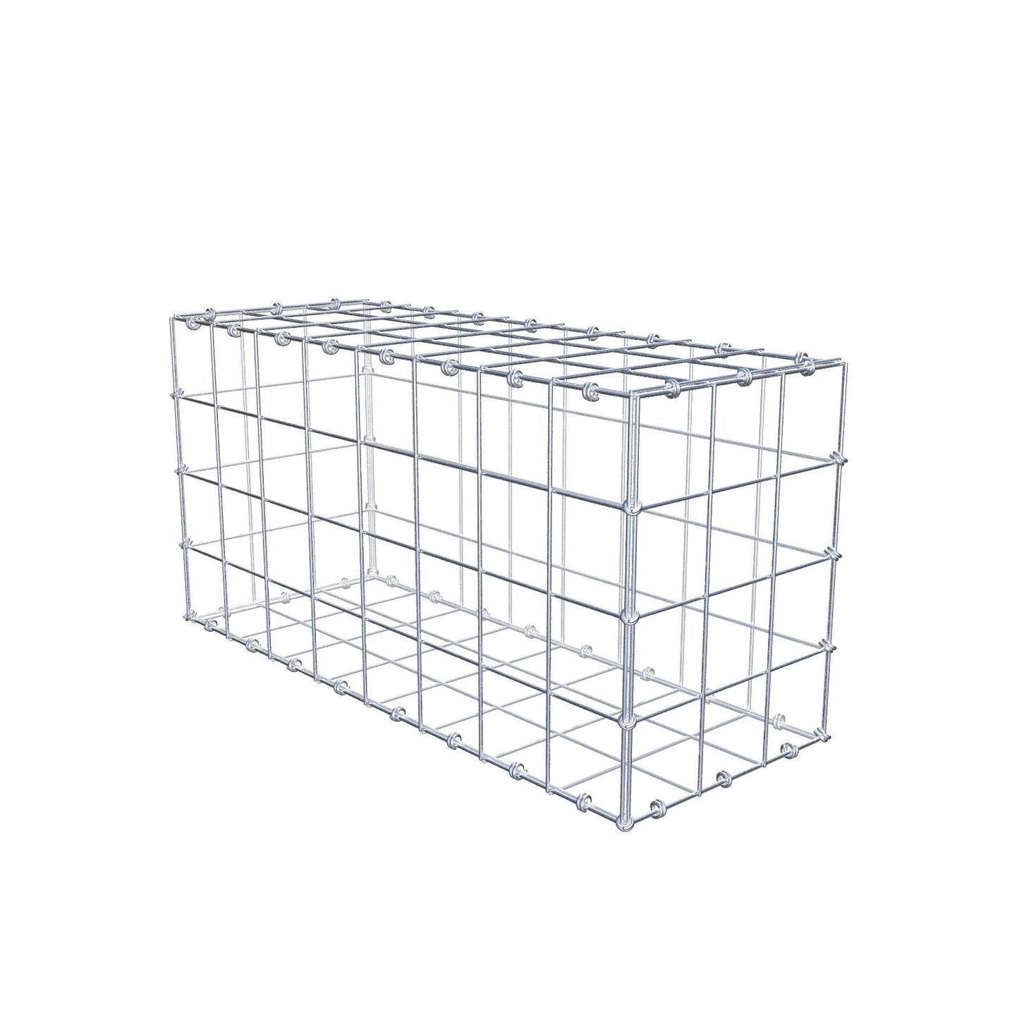 Gabion 80 cm x 40 cm x 30 cm (L x H x D), maskestørrelse 10 x 10 cm, spiralring