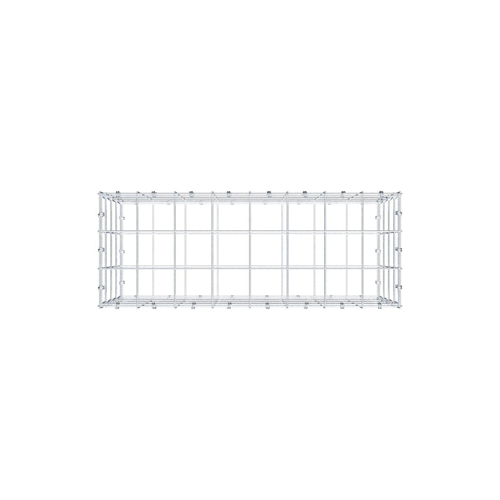 Gabião 80 cm x 40 cm x 30 cm (C x A x P), malhagem 10 x 10 cm, anel espiral