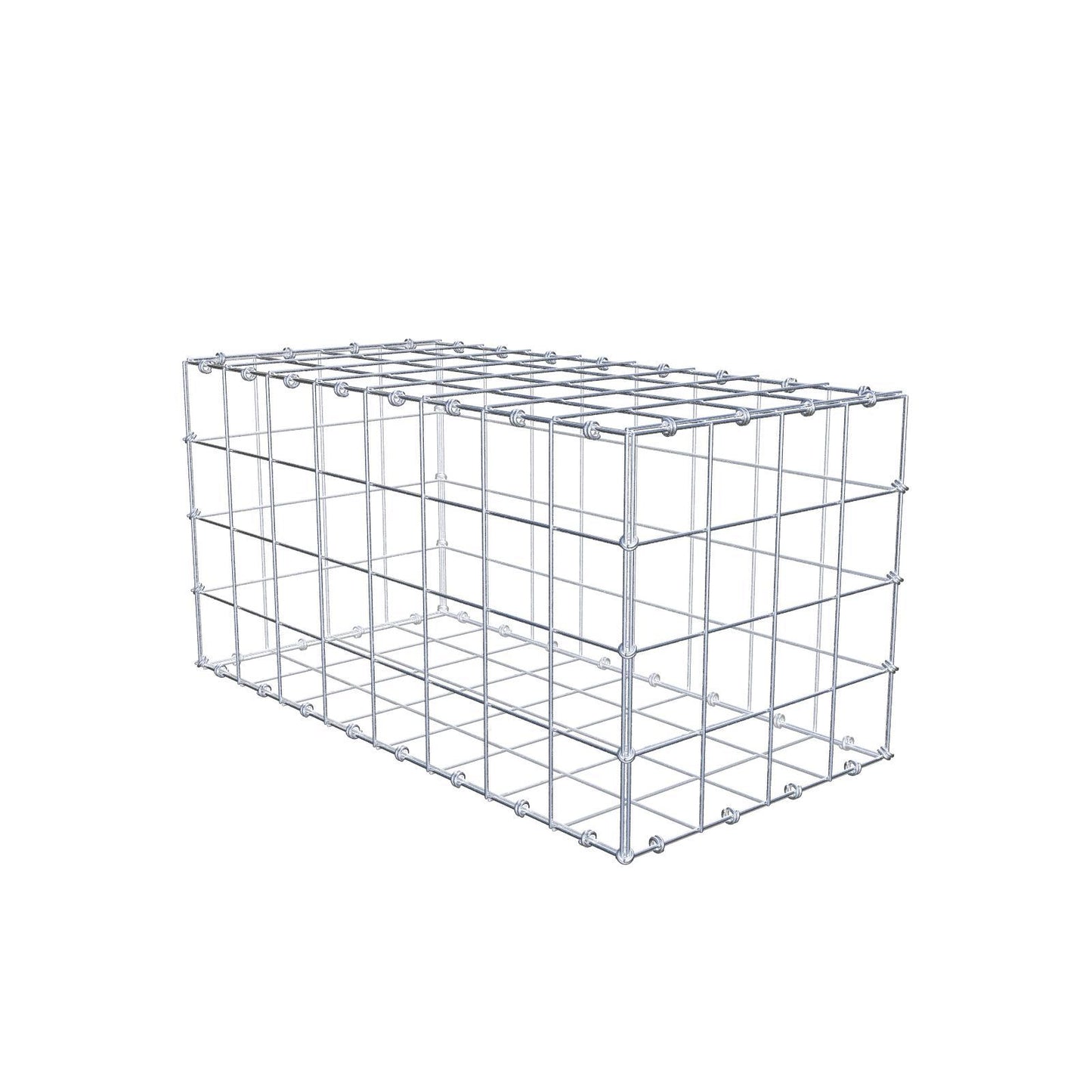 Gabion 80 cm x 40 cm x 40 cm (L x H x D), maskstorlek 10 x 10 cm, spiralring