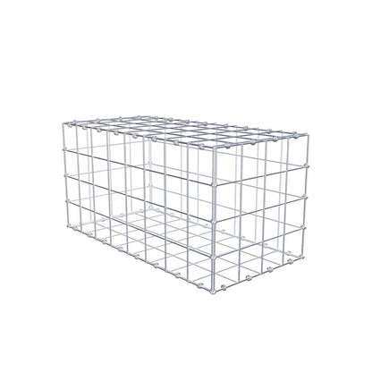 Gabion 80 cm x 40 cm x 40 cm (L x H x D), maskstorlek 10 x 10 cm, spiralring