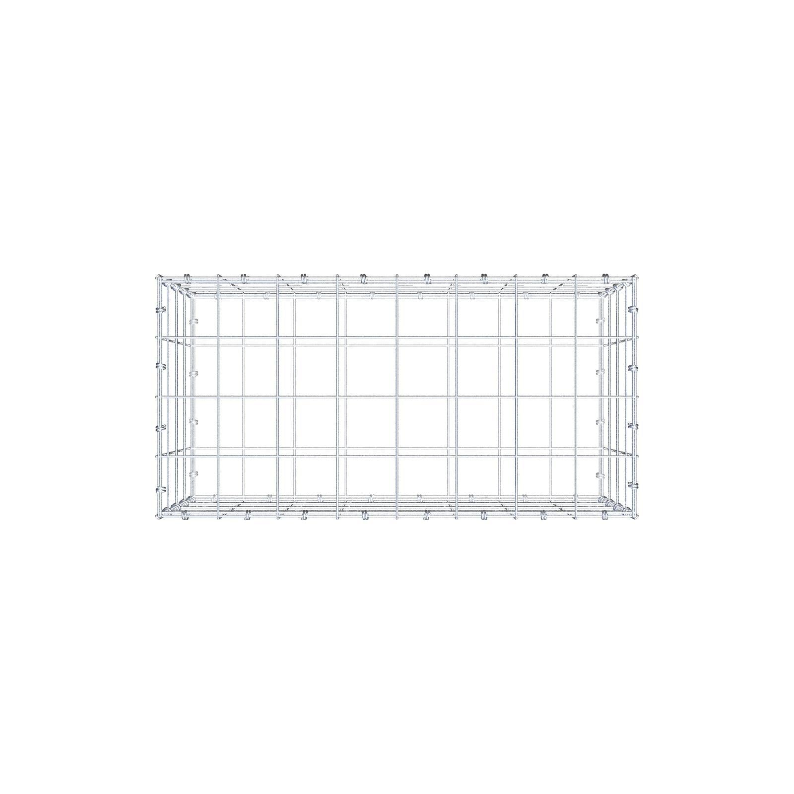 Gabion 80 cm x 40 cm x 40 cm (L x H x D), mesh size 10 x 10 cm, spiral ring