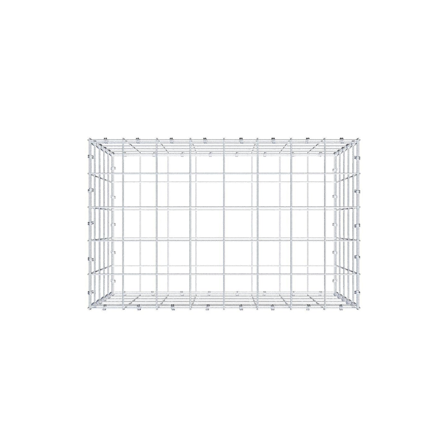 Schanskorf 80 cm x 50 cm x 50 cm (L x H x D), maaswijdte 10 x 10 cm, spiraalring