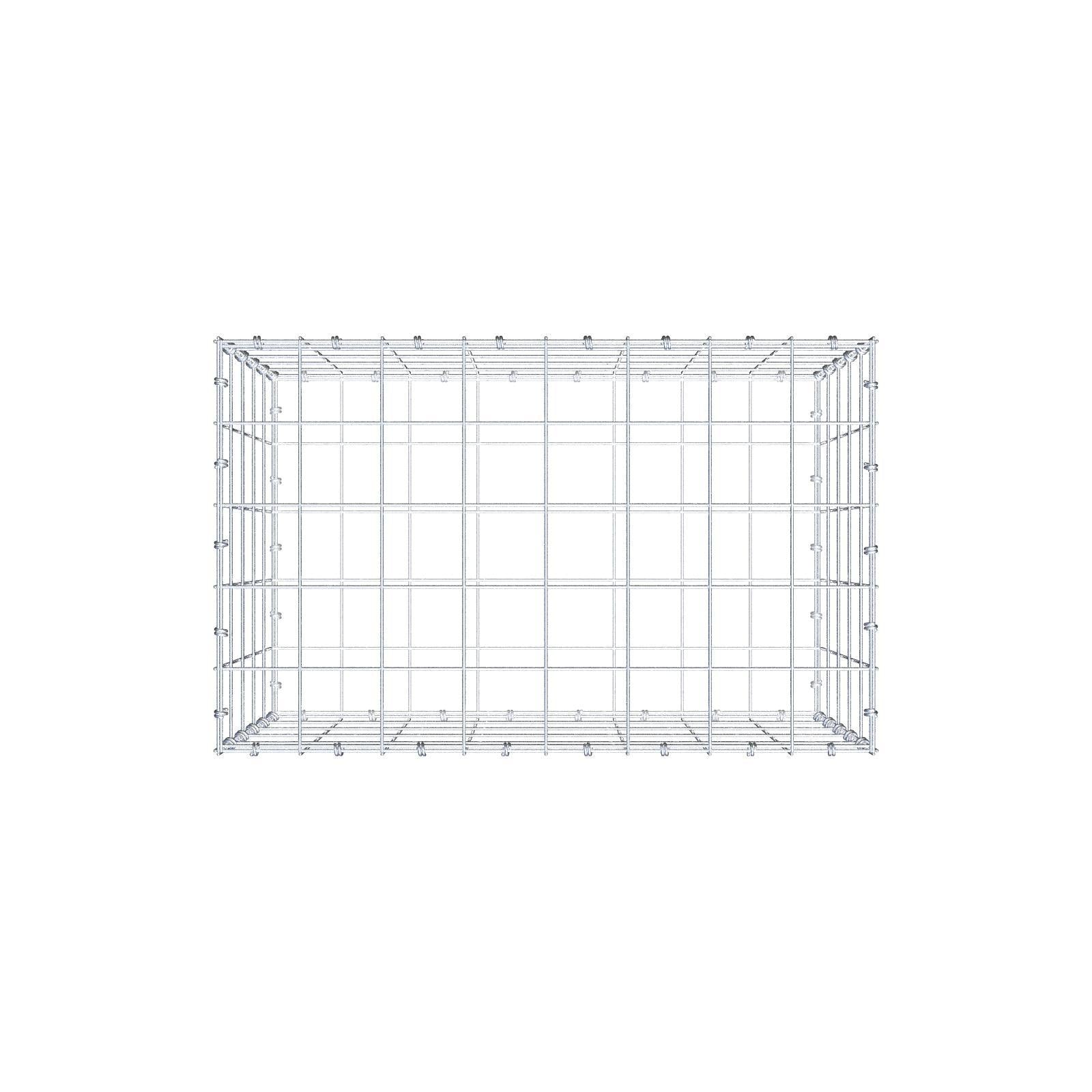 Gabião 80 cm x 50 cm x 50 cm (C x A x P), malhagem 10 x 10 cm, anel espiral