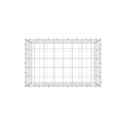 Schanskorf 80 cm x 50 cm x 50 cm (L x H x D), maaswijdte 10 x 10 cm, spiraalring