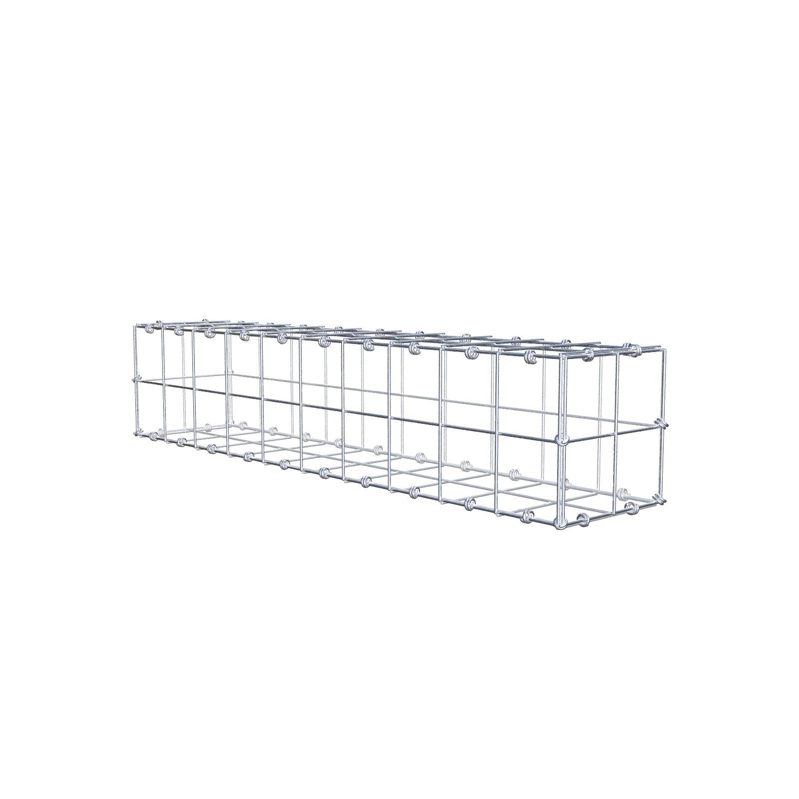 Gabbione 100 cm x 20 cm x 20 cm (L x H x P), maglia 10 x 10 cm, anello a spirale