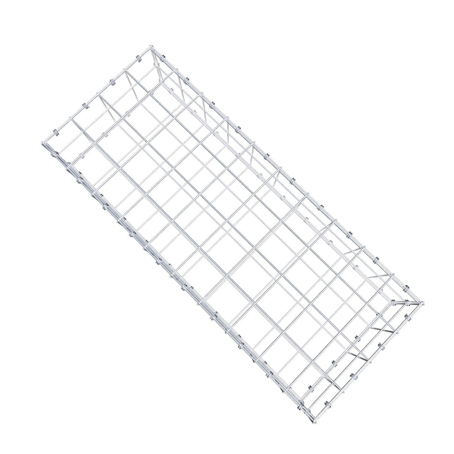 Gabion 100 cm x 20 cm x 40 cm (L x H x P), mailles 10 x 10 cm, anneau en spirale