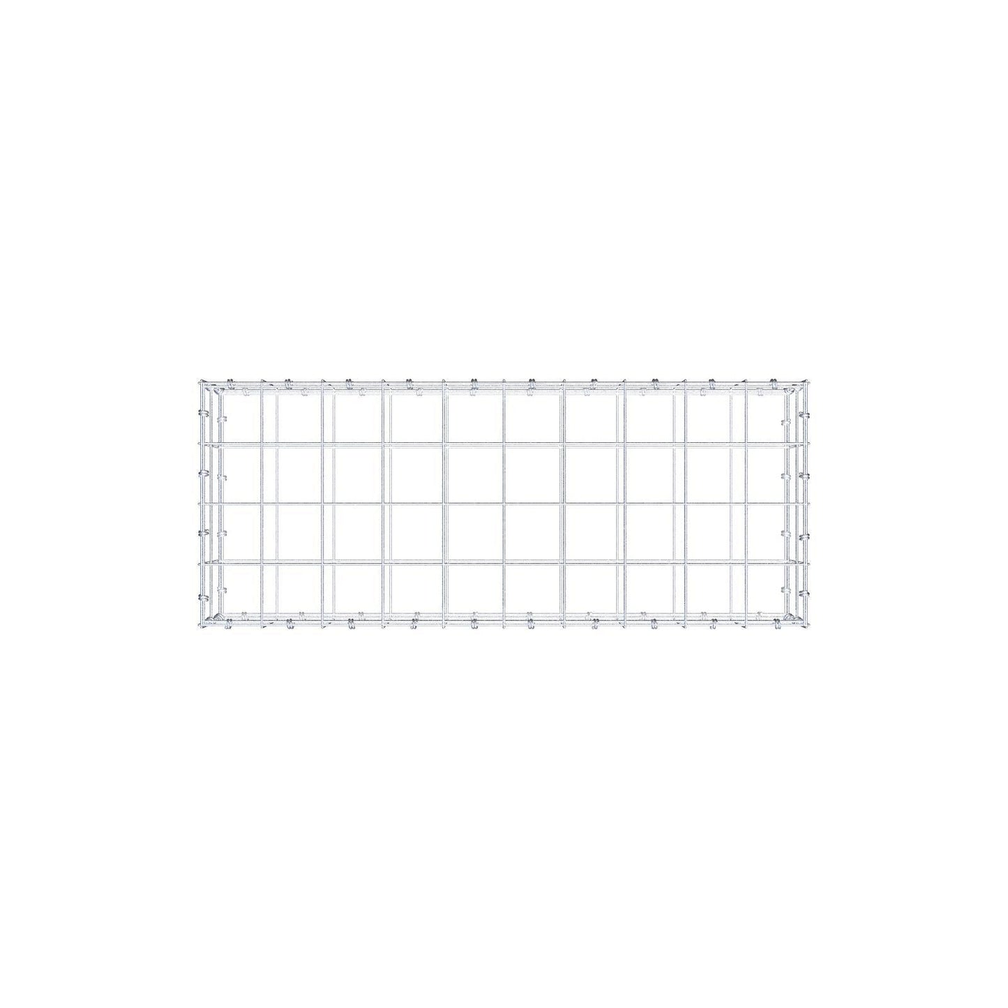 Gabion 100 cm x 20 cm x 40 cm (L x H x P), mailles 10 x 10 cm, anneau en spirale