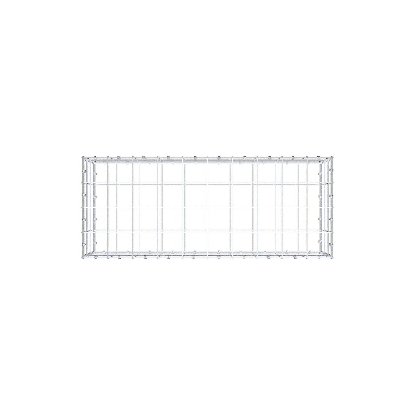 Gabion 100 cm x 30 cm x 40 cm (L x H x D), maskstorlek 10 x 10 cm, spiralring