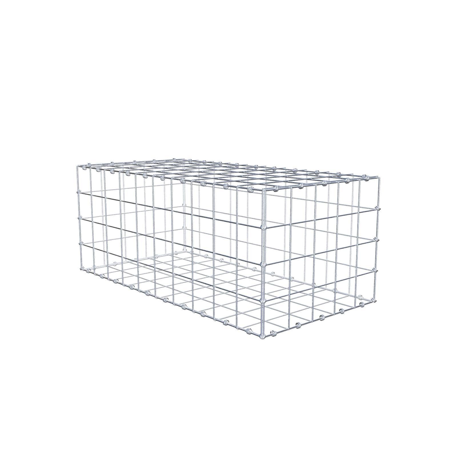 Gabbione 100 cm x 40 cm x 50 cm (L x H x P), maglia 10 x 10 cm, anello a spirale