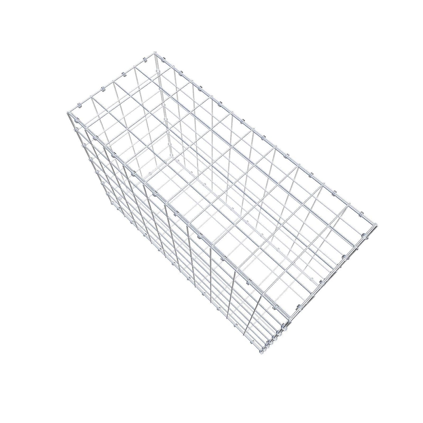 Gabion 100 cm x 70 cm x 40 cm (L x H x D), maskestørrelse 10 x 10 cm, spiralring