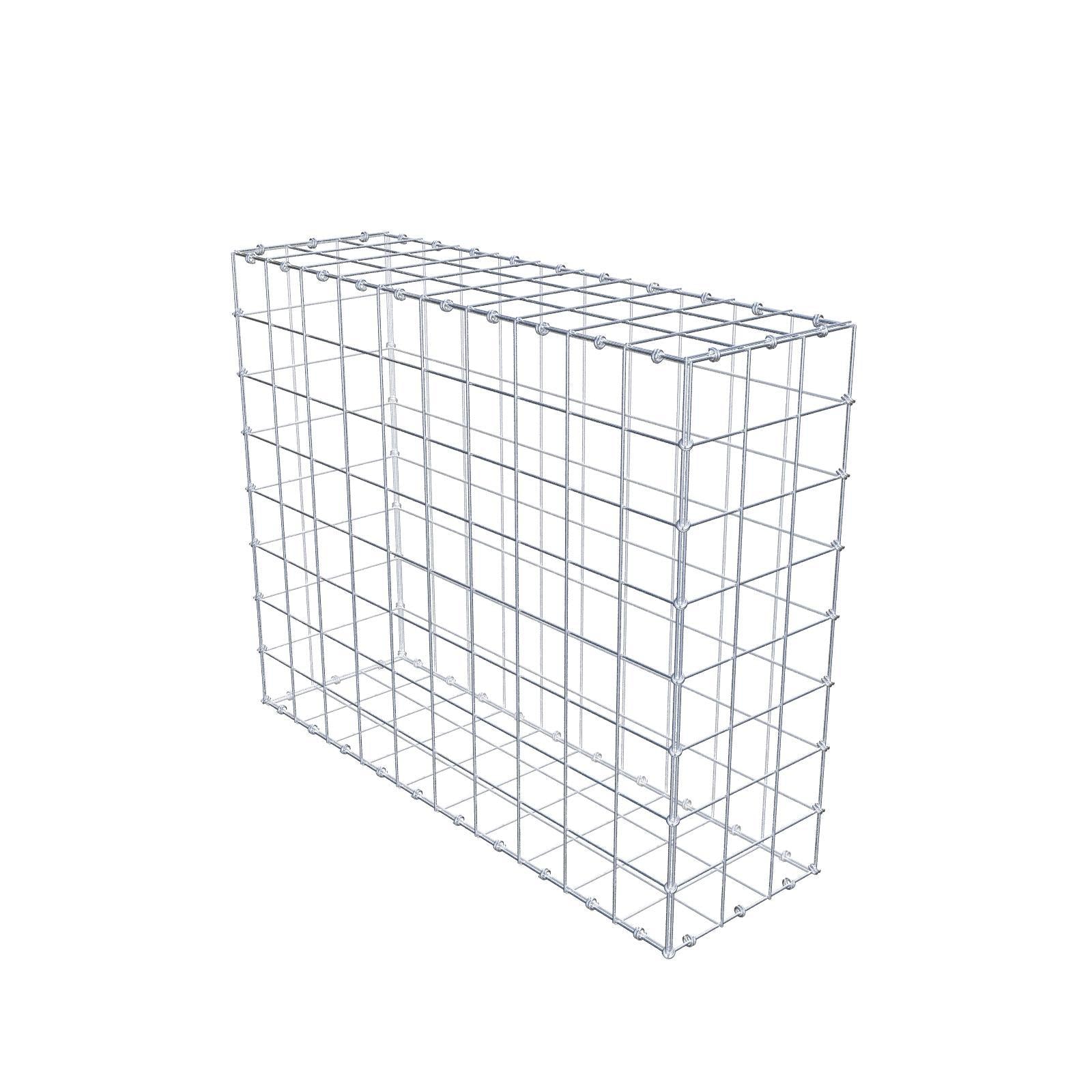 Gabbione 100 cm x 80 cm x 30 cm (L x H x P), maglia 10 x 10 cm, anello a spirale