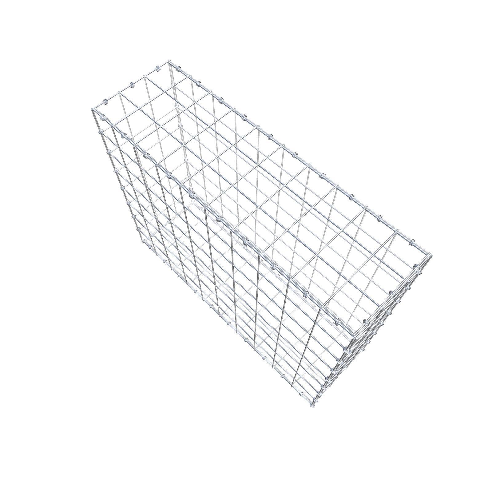 Schanskorf 100 cm x 80 cm x 30 cm (L x H x D), maaswijdte 10 x 10 cm, spiraalring