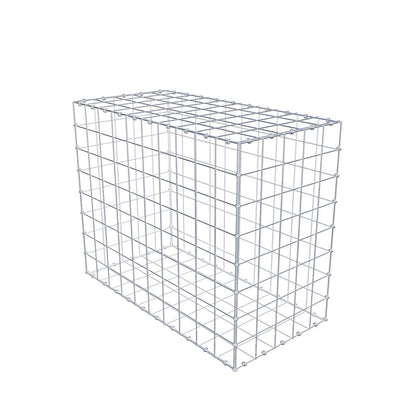 Gabbione 100 cm x 80 cm x 50 cm (L x H x P), maglia 10 x 10 cm, anello a spirale