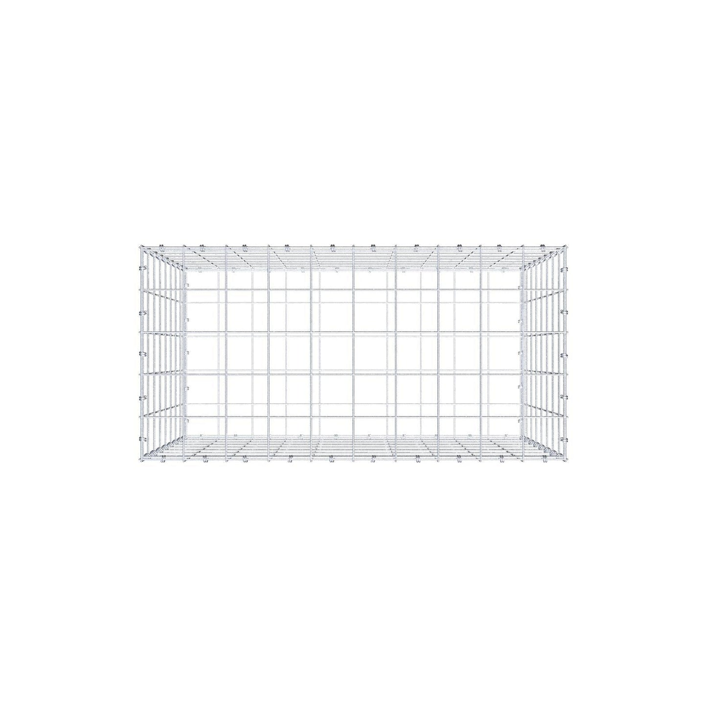 Gabbione 100 cm x 80 cm x 50 cm (L x H x P), maglia 10 x 10 cm, anello a spirale