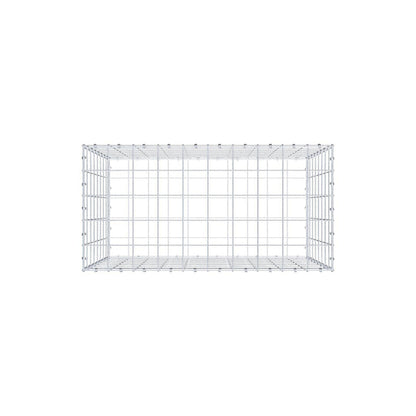 Gabbione 100 cm x 80 cm x 50 cm (L x H x P), maglia 10 x 10 cm, anello a spirale