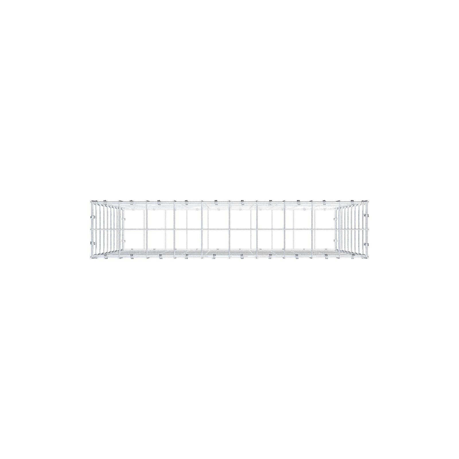 Gabione 100 cm x 90 cm x 20 cm (L x H x T), Maschenweite 10 x 10 cm, Spiralring