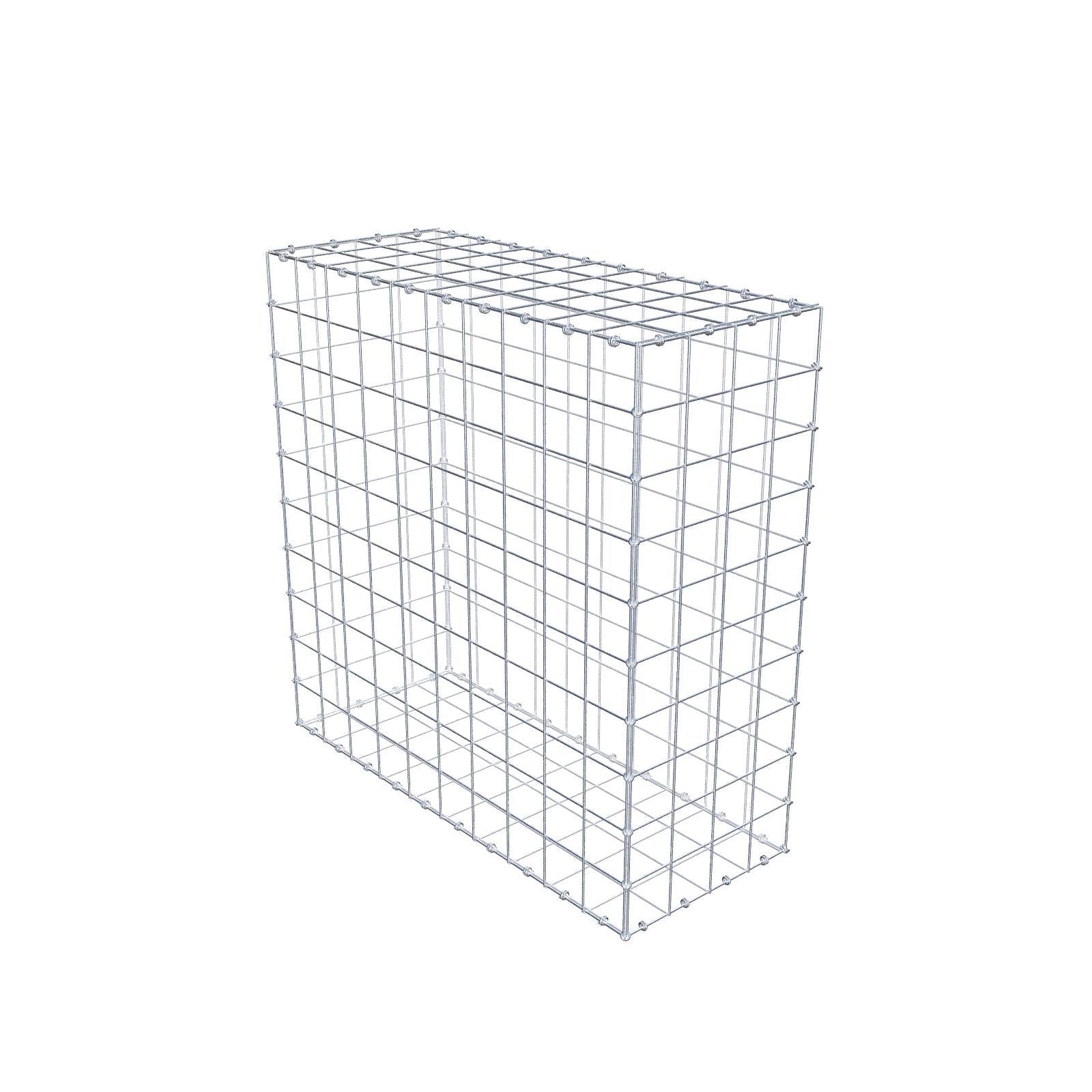 Gabion 100 cm x 100 cm x 40 cm (L x H x D), mesh size 10 x 10 cm, spiral ring