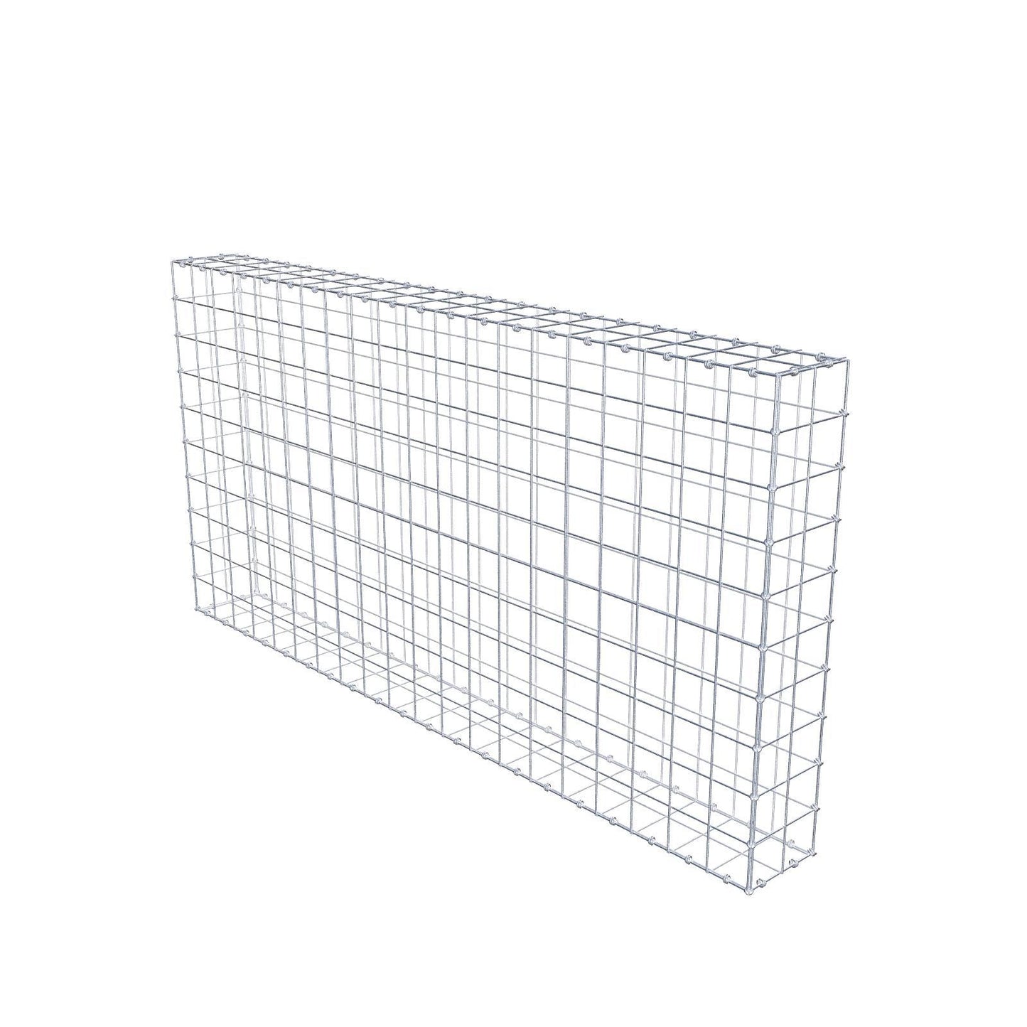 Gabion 200 cm x 100 cm x 20 cm (L x H x P), mailles 10 x 10 cm, anneau en spirale