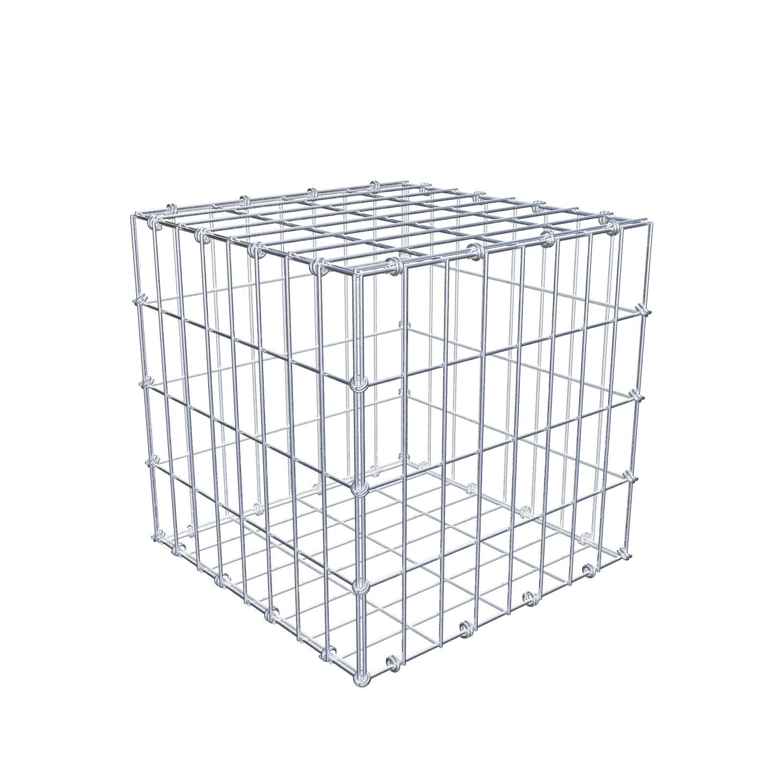 Gabião 40 cm x 40 cm x 40 cm (C x A x P), malhagem 5 x 10 cm, anel espiral