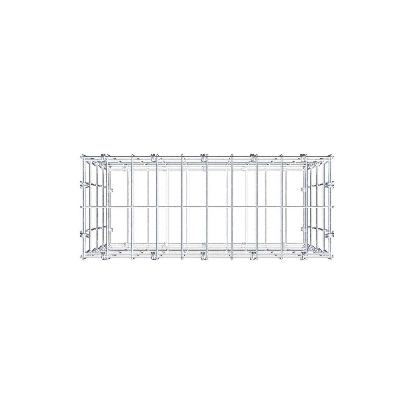 Schanskorf 50 cm x 40 cm x 20 cm (L x H x D), maaswijdte 5 x 10 cm, spiraalring