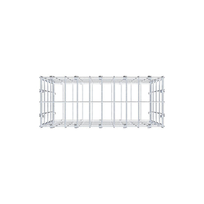 Schanskorf 50 cm x 40 cm x 20 cm (L x H x D), maaswijdte 5 x 10 cm, spiraalring