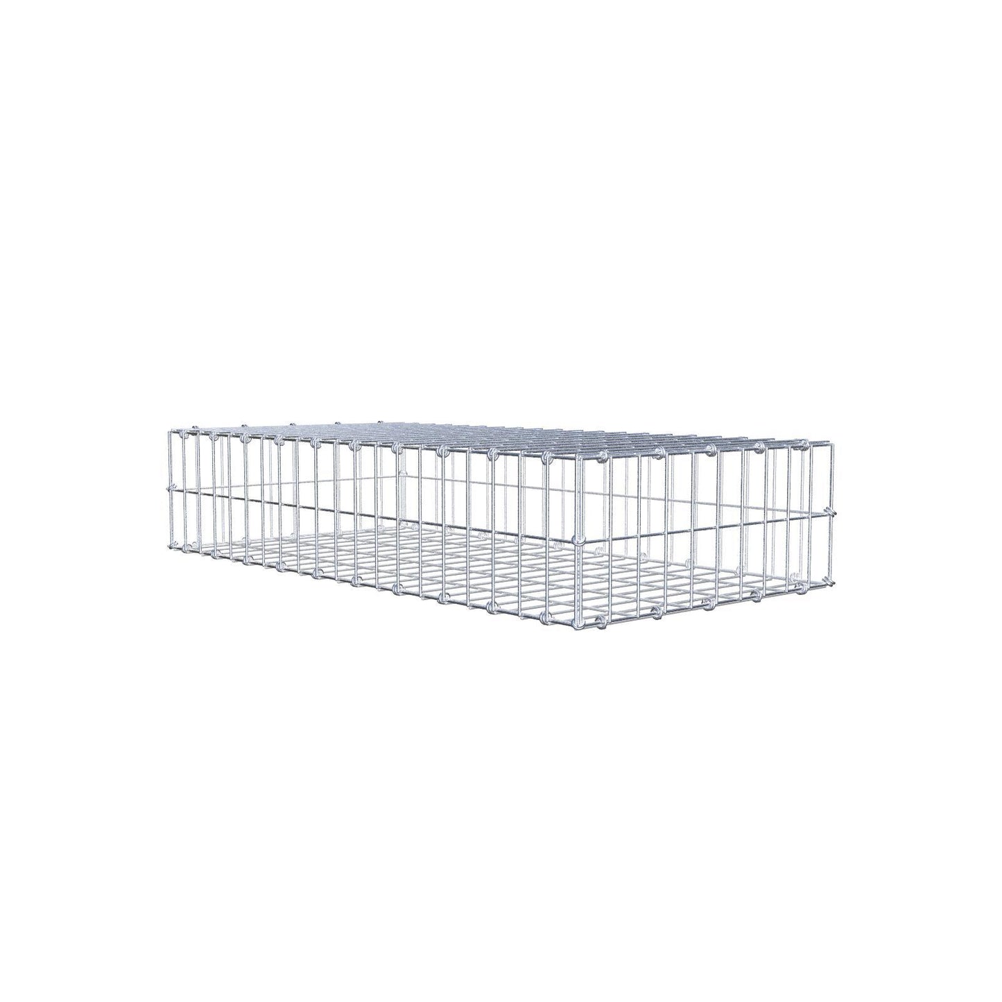 Gabion 100 cm x 20 cm x 50 cm (L x H x P), mailles 5 x 10 cm, anneau en spirale