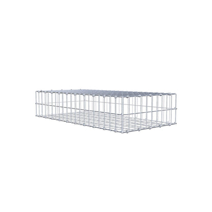 Gabion 100 cm x 20 cm x 50 cm (L x H x P), mailles 5 x 10 cm, anneau en spirale