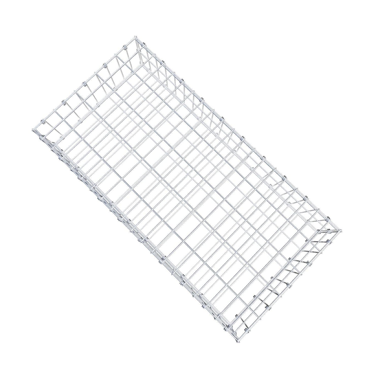 Gabion 100 cm x 20 cm x 50 cm (L x H x P), mailles 5 x 10 cm, anneau en spirale