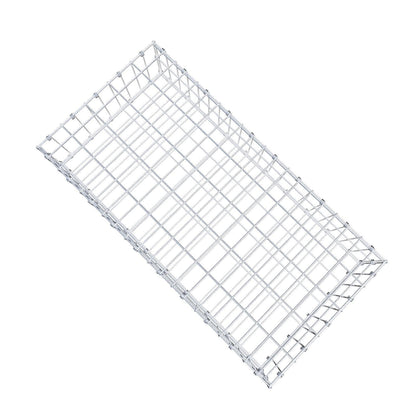Gabion 100 cm x 20 cm x 50 cm (L x H x P), mailles 5 x 10 cm, anneau en spirale