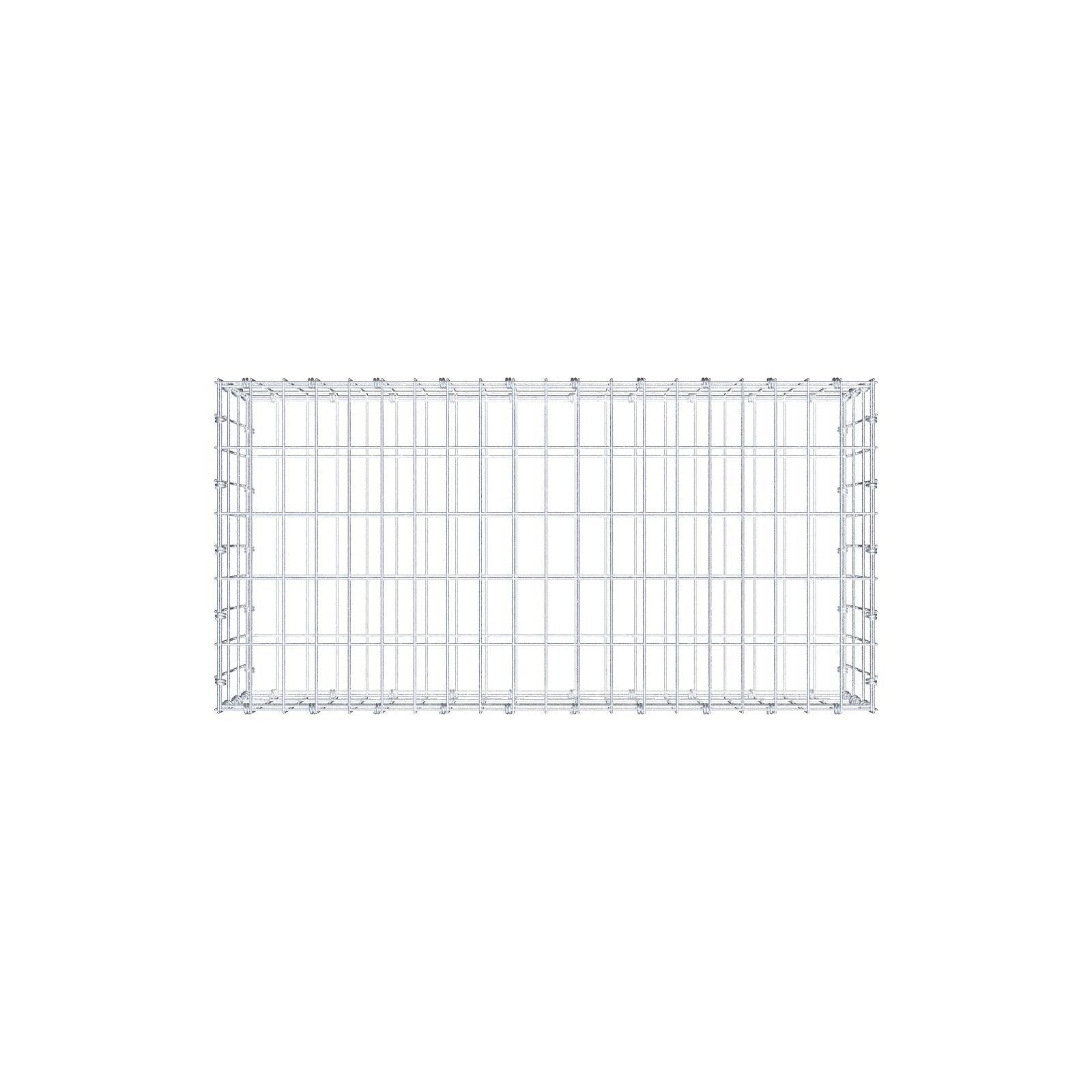 Gabbione 100 cm x 30 cm x 50 cm (L x H x P), maglia 5 x 10 cm, anello a spirale