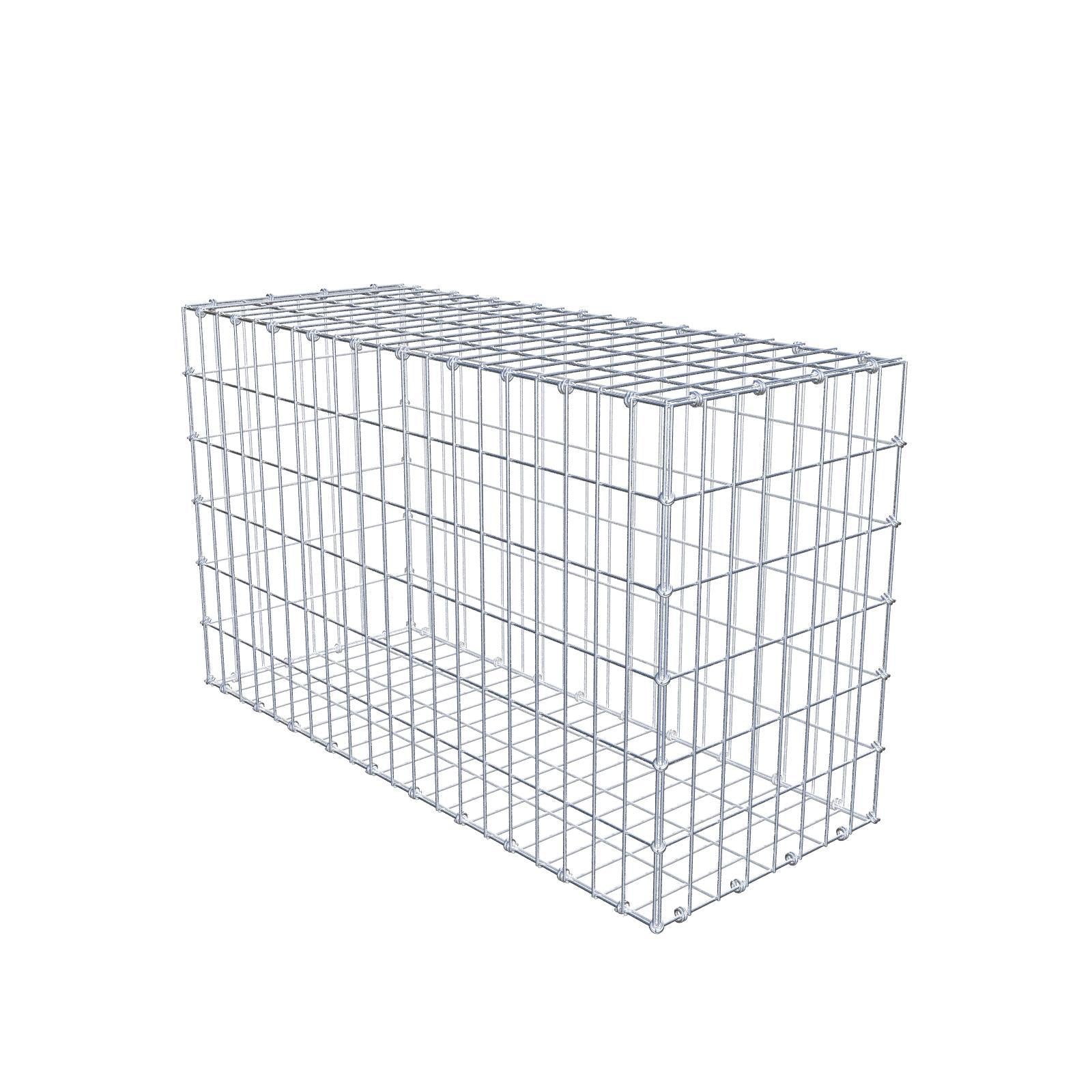 Gabião 100 cm x 60 cm x 40 cm (C x A x P), malhagem 5 x 10 cm, anel espiral