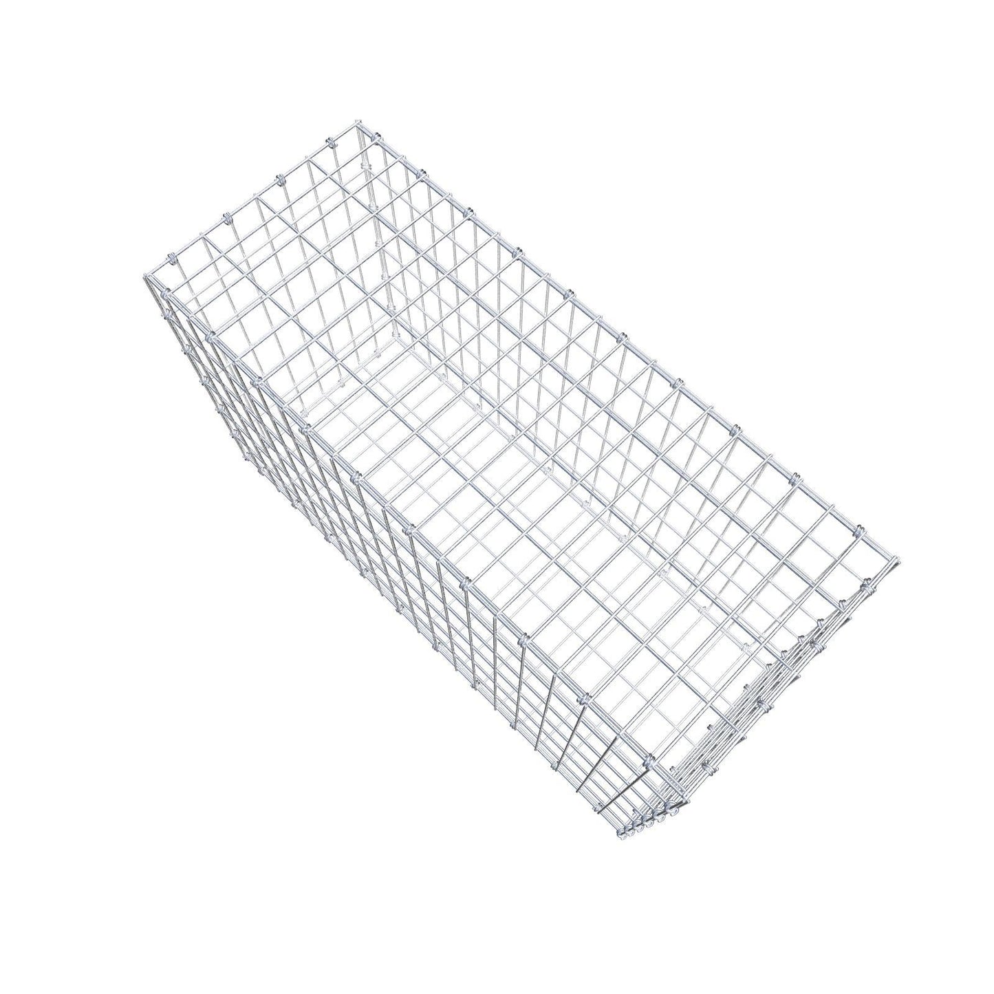 Gabion 100 cm x 60 cm x 40 cm (L x H x P), mailles 5 x 10 cm, anneau en spirale