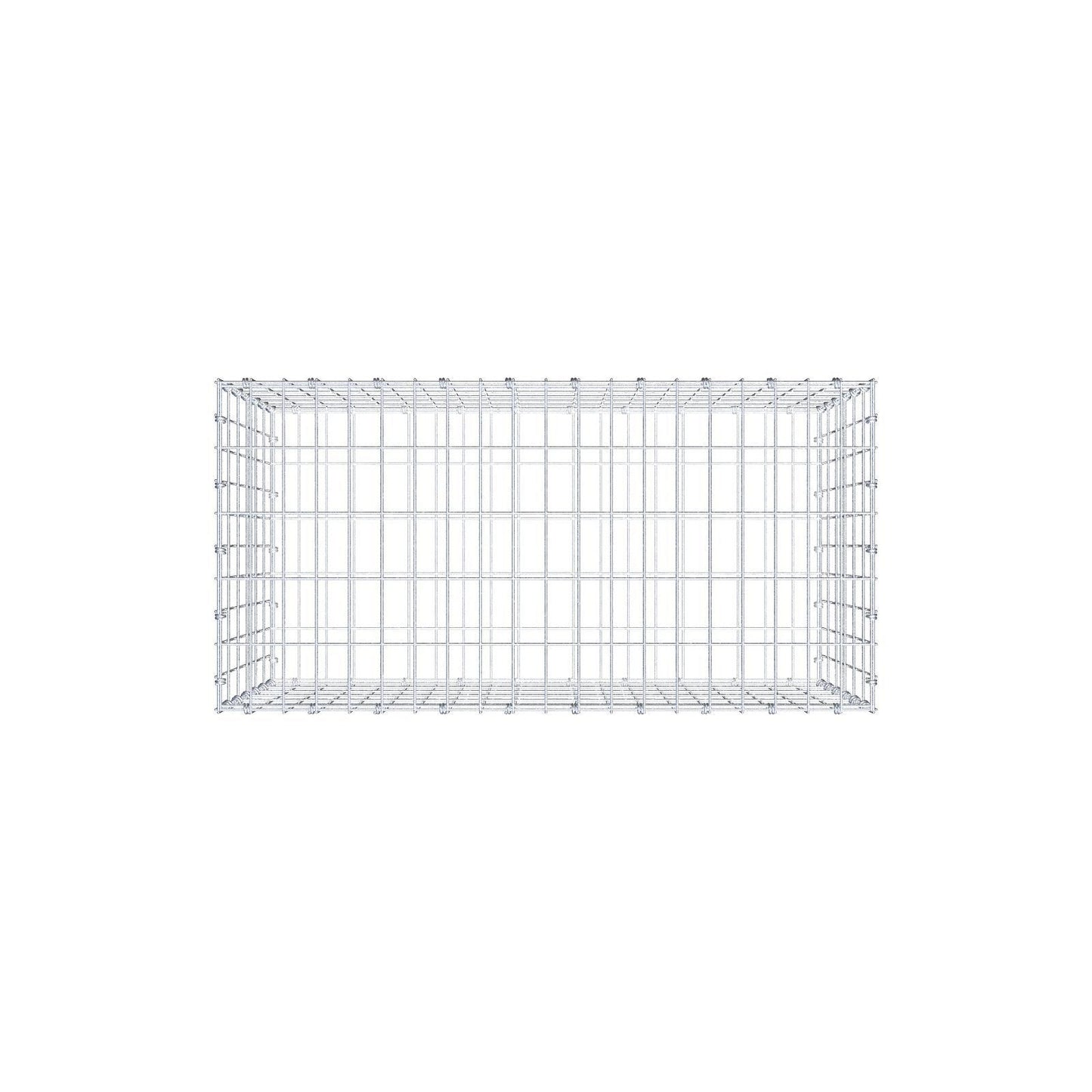 Gabion 100 cm x 60 cm x 50 cm (L x H x P), mailles 5 x 10 cm, anneau en spirale