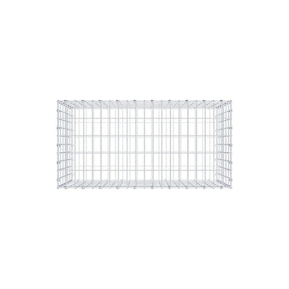 Gabion 100 cm x 60 cm x 50 cm (L x H x P), mailles 5 x 10 cm, anneau en spirale