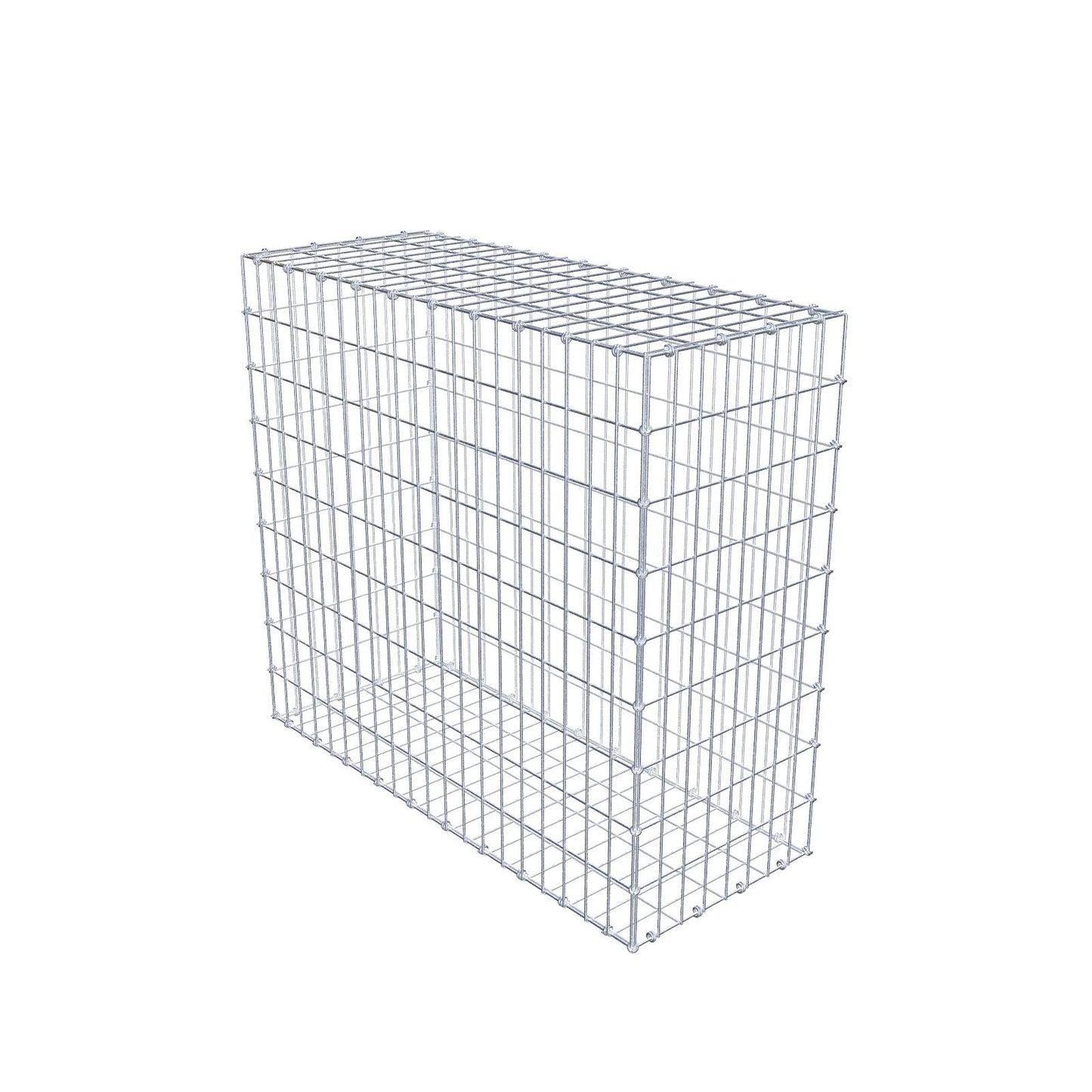 Gabion 100 cm x 90 cm x 40 cm (L x H x D), maskestørrelse 5 x 10 cm, spiralring